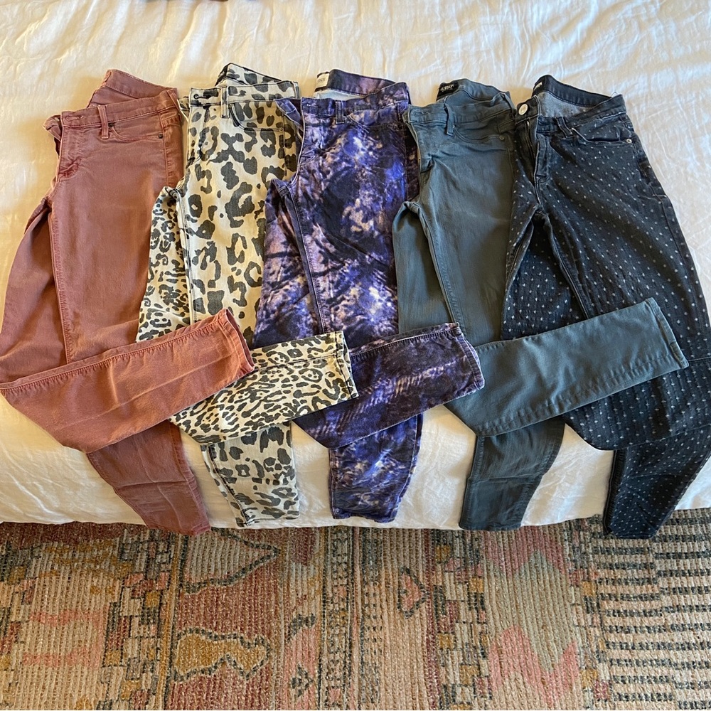 Bundle of 5 Hudson skinny jeans/pants